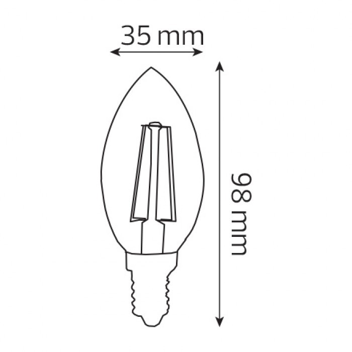 Cвітлодіодна лампа FILAMENT CANDLE-4 4W