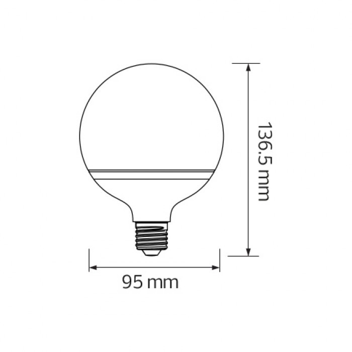 Світлодіодна лампа GLOBE-20 20W 