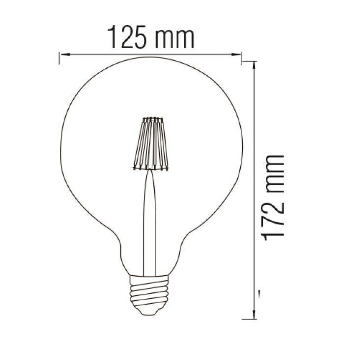 Cвітлодіодна лампа FILAMENT RUSTIC GLOBE-6 6W 