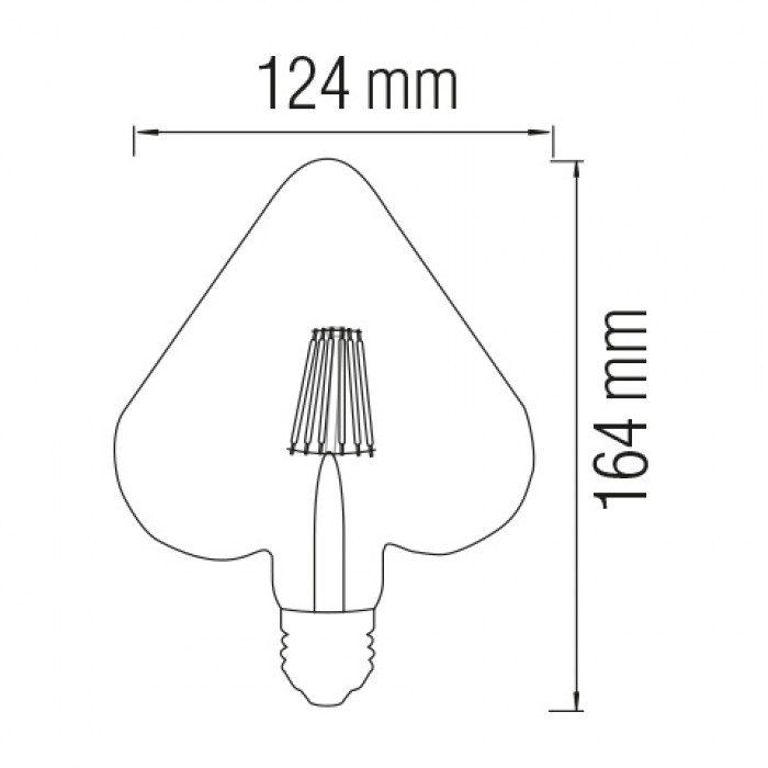 Cвітлодіодна лампа FILAMENT RUSTIC HEART-6 6W 