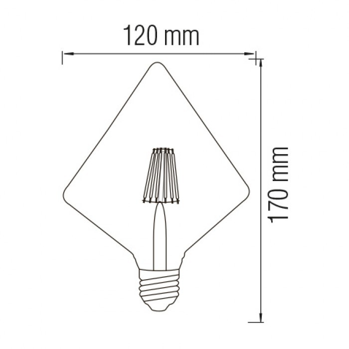 Cвітлодіодна лампа FILAMENT RUSTIC PYRAMID-6 6W 