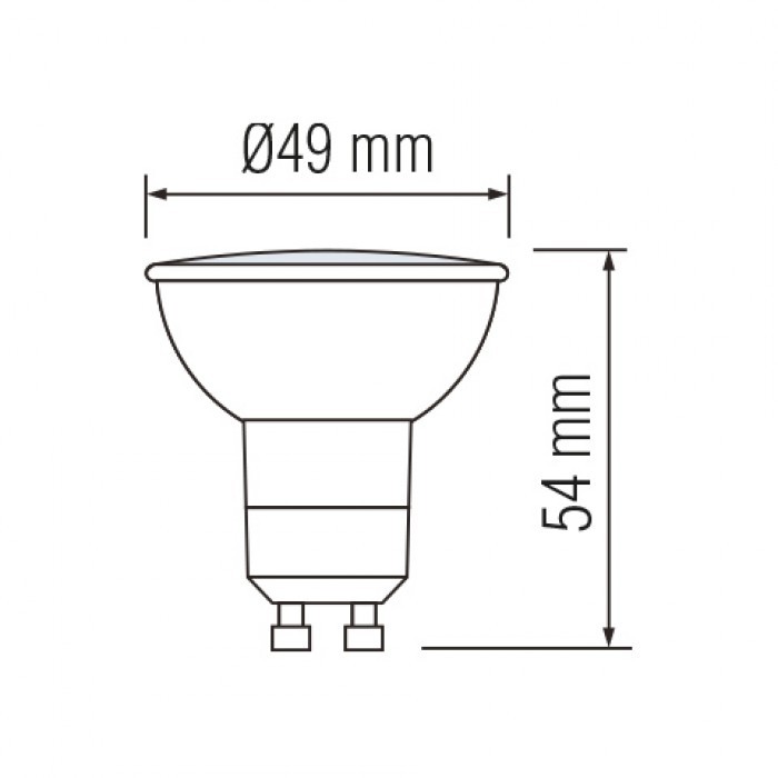 Світлодіодна лампа VISION-6 6W GU10 6400К діммеруюча