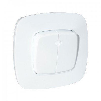 Pass-through switch 2-key white ELA