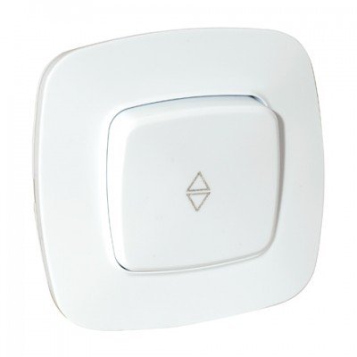 Pass-through switch 2-key white ELA