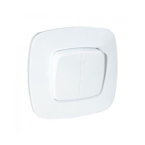Pass-through switch 2-key white ELA