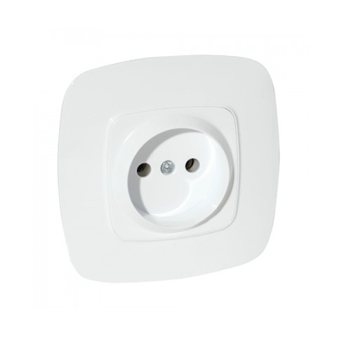  Socket double with grounding white ELA