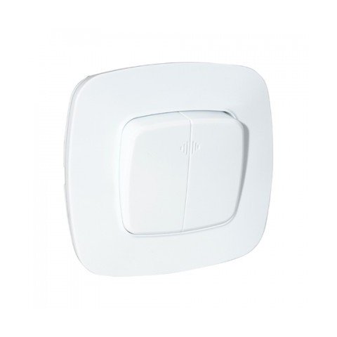 Pass-through switch 2-key white ELA