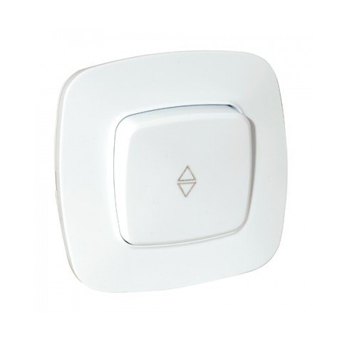 Pass-through switch 2-key white ELA